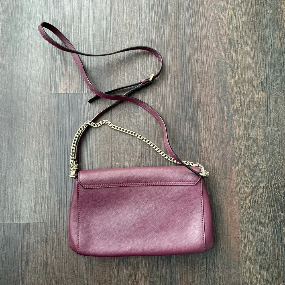 NWOT Elegant Burgundy Plum Shoulder Crossbody Bag handbag Size M